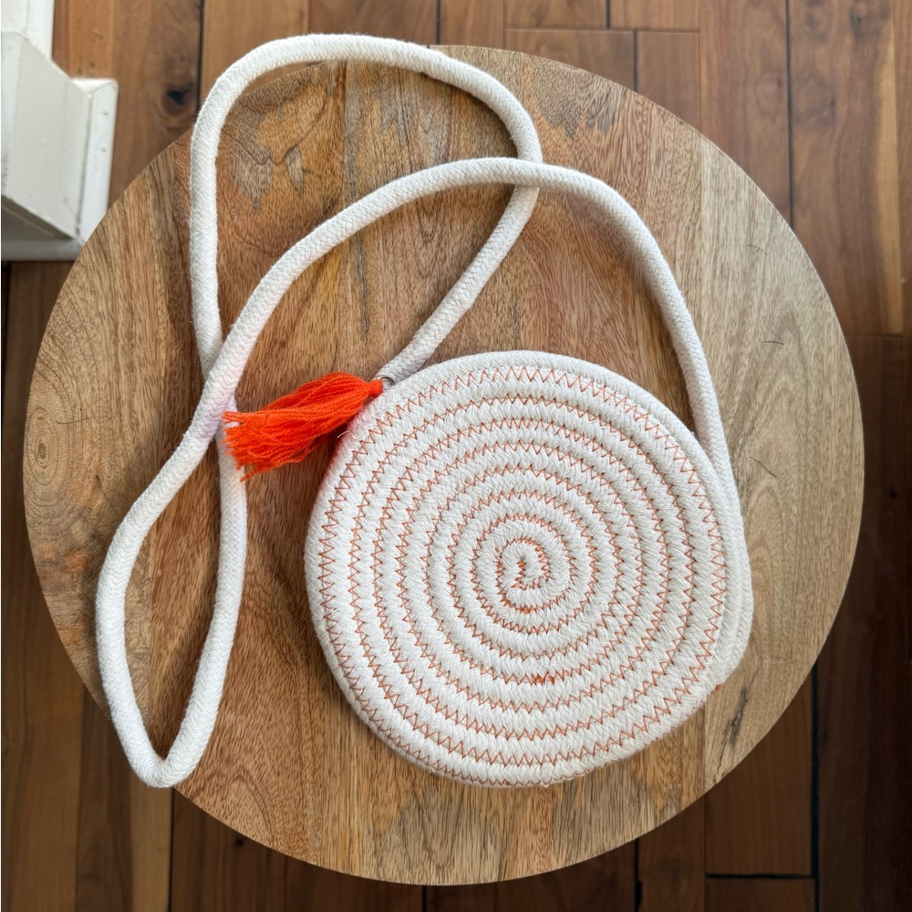 Cupcakes & Cartwheels round cotton crossbody purse